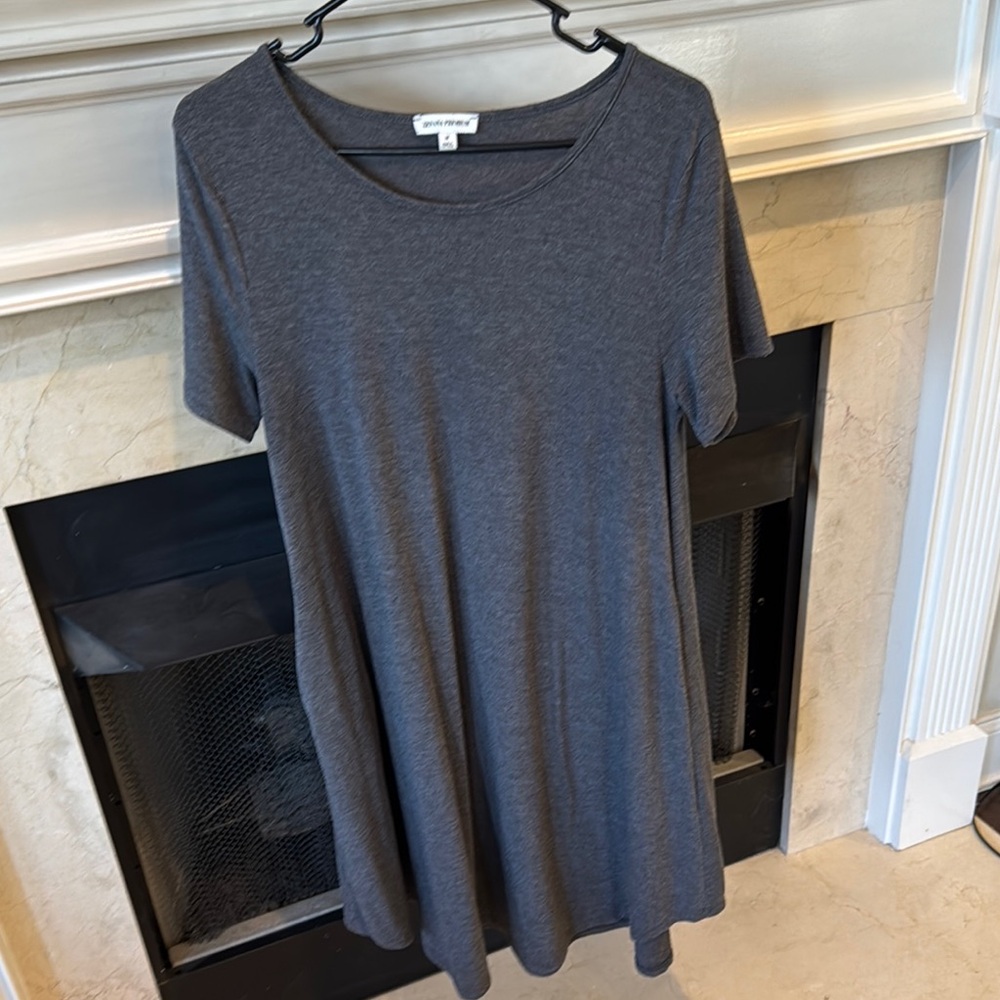 Zenana Outfitters Gray Boxy Tunic T-Shirt